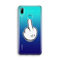 CaseCompany Middle finger black: Huawei P Smart (2019) Transparant Hoesje