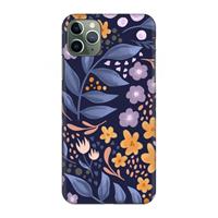 CaseCompany Flowers with blue leaves: Volledig geprint iPhone 11 Pro Max Hoesje
