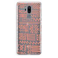 CaseCompany Marrakech Pink: LG G7 Thinq Transparant Hoesje