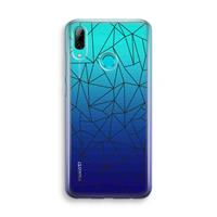 CaseCompany Geometrische lijnen zwart: Huawei P Smart (2019) Transparant Hoesje