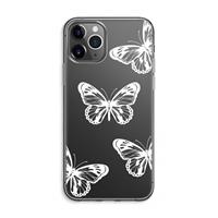 CaseCompany White butterfly: iPhone 11 Pro Max Transparant Hoesje