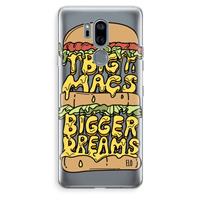 CaseCompany Big Macs Bigger Dreams: LG G7 Thinq Transparant Hoesje