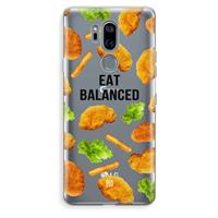 CaseCompany Eat Balanced: LG G7 Thinq Transparant Hoesje