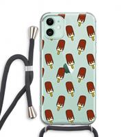 CaseCompany Yummy: iPhone 11 Transparant Hoesje met koord