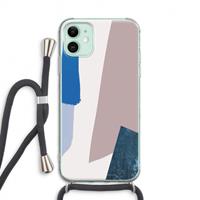 CaseCompany Lapis: iPhone 11 Transparant Hoesje met koord