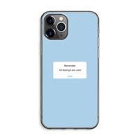 CaseCompany Reminder: iPhone 11 Pro Max Transparant Hoesje