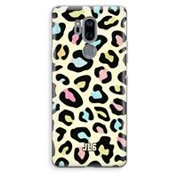 CaseCompany Leopard pattern: LG G7 Thinq Transparant Hoesje