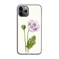 CaseCompany Purple poppy: iPhone 11 Pro Max Transparant Hoesje