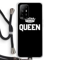 CaseCompany Queen zwart: Oppo A94 5G Transparant Hoesje met koord