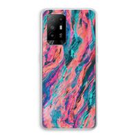 CaseCompany Electric Times: Oppo A94 5G Transparant Hoesje