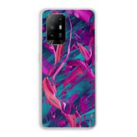 CaseCompany Pink Clouds: Oppo A94 5G Transparant Hoesje