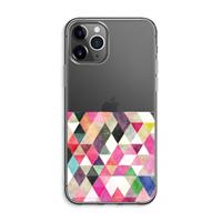 CaseCompany Gekleurde driehoekjes: iPhone 11 Pro Max Transparant Hoesje