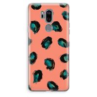 CaseCompany Pink Cheetah: LG G7 Thinq Transparant Hoesje