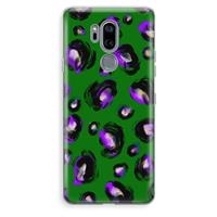 CaseCompany Green Cheetah: LG G7 Thinq Transparant Hoesje