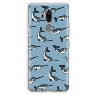 CaseCompany Narwhal: LG G7 Thinq Transparant Hoesje