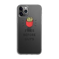 CaseCompany Fries before guys: iPhone 11 Pro Max Transparant Hoesje