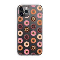CaseCompany Donuts: iPhone 11 Pro Max Transparant Hoesje