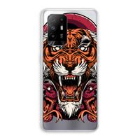CaseCompany Tiger and Rattlesnakes: Oppo A94 5G Transparant Hoesje