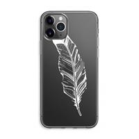 CaseCompany Pluim: iPhone 11 Pro Max Transparant Hoesje
