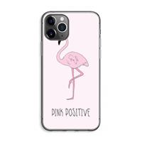 CaseCompany Pink positive: iPhone 11 Pro Max Transparant Hoesje