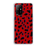 CaseCompany Red Leopard: Oppo A94 5G Transparant Hoesje
