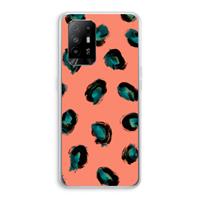 CaseCompany Pink Cheetah: Oppo A94 5G Transparant Hoesje