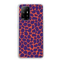 CaseCompany Purple Giraffe: Oppo A94 5G Transparant Hoesje
