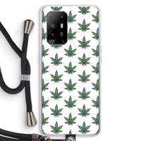 CaseCompany Weed: Oppo A94 5G Transparant Hoesje met koord