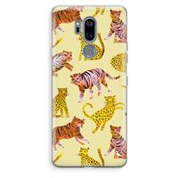 CaseCompany Cute Tigers and Leopards: LG G7 Thinq Transparant Hoesje