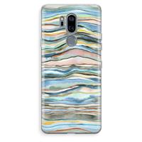 CaseCompany Watercolor Agate: LG G7 Thinq Transparant Hoesje
