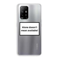 CaseCompany Alone: Oppo A94 5G Transparant Hoesje