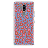 CaseCompany Leopard blue: LG G7 Thinq Transparant Hoesje