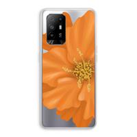 CaseCompany Orange Ellila flower: Oppo A94 5G Transparant Hoesje