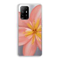 CaseCompany Pink Ellila Flower: Oppo A94 5G Transparant Hoesje