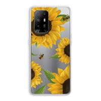 CaseCompany Sunflower and bees: Oppo A94 5G Transparant Hoesje