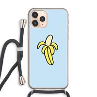 CaseCompany Banana: iPhone 11 Pro Max Transparant Hoesje met koord