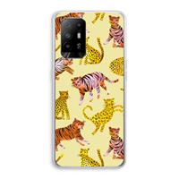 CaseCompany Cute Tigers and Leopards: Oppo A94 5G Transparant Hoesje