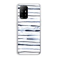 CaseCompany Ink Stripes: Oppo A94 5G Transparant Hoesje