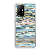 CaseCompany Watercolor Agate: Oppo A94 5G Transparant Hoesje