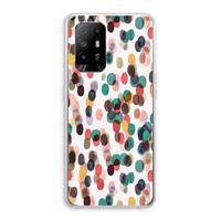 CaseCompany Tropical Dots: Oppo A94 5G Transparant Hoesje