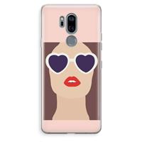 CaseCompany Red lips: LG G7 Thinq Transparant Hoesje