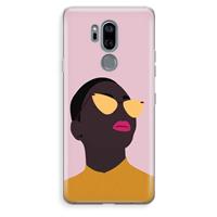 CaseCompany Yellow glasses: LG G7 Thinq Transparant Hoesje