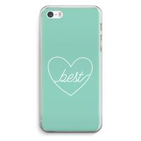CaseCompany Best heart pastel: iPhone 5 / 5S / SE Transparant Hoesje