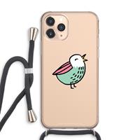 CaseCompany Birdy: iPhone 11 Pro Max Transparant Hoesje met koord