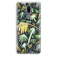 CaseCompany Tropical Palms Dark: LG G7 Thinq Transparant Hoesje