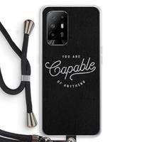 CaseCompany Capable: Oppo A94 5G Transparant Hoesje met koord