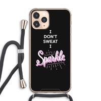 CaseCompany Sparkle quote: iPhone 11 Pro Max Transparant Hoesje met koord