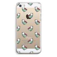 CaseCompany Vogeltjes: iPhone 5 / 5S / SE Transparant Hoesje