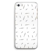 CaseCompany Hipster stripes: iPhone 5 / 5S / SE Transparant Hoesje