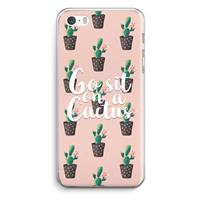 CaseCompany Cactus quote: iPhone 5 / 5S / SE Transparant Hoesje